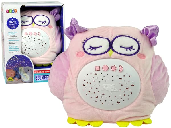 Söt plysch Owl Owl Färgglad projektorstjärnor Melody