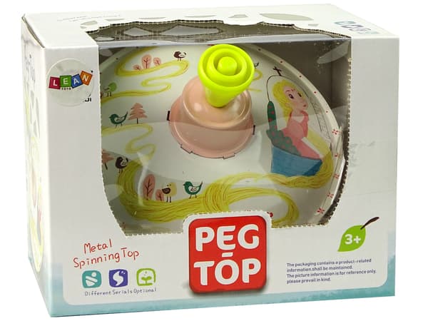 Rapunzel Toy Spinning Top, Gul Metal