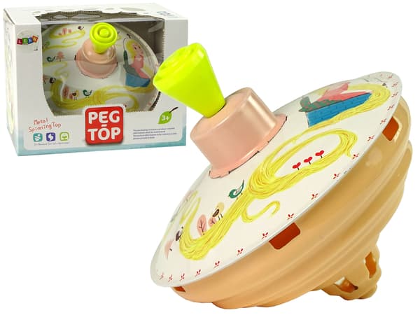 Rapunzel Toy Spinning Top, Gul Metal