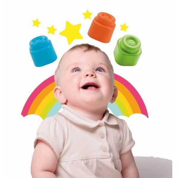 Clementoni - Clemmy Baby - Påse med 40 mjuka kuber - Blandat - Från 9 månader - Soft cube garanterar säkerhet och kan passera igenom