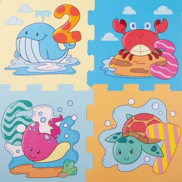 Lekmatta Colorbaby Havsblå EVA 8 Delar (4 antal)