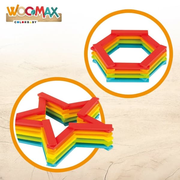 Byggsats Woomax 100 Delar 10 x 0,5 x 1,8 cm (6 antal)