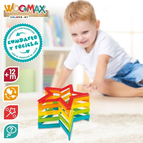 Byggsats Woomax 100 Delar 10 x 0,5 x 1,8 cm (6 antal)