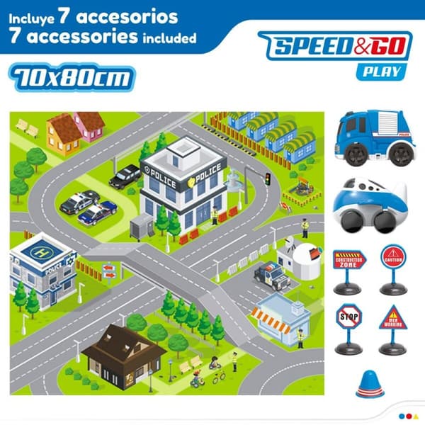 Lekematte Speed & Go Tilbehør Bil Vei Klut Plast (6 enheter)