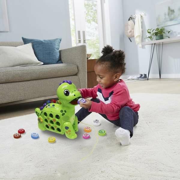 Interaktivt legetøj Vtech 35 x 13,3 x 33 cm Grøn Dinosaur Interaktivt legetøj Tegning Magnetisk Æble