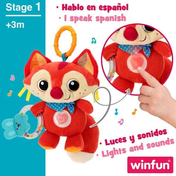 Bamse rangle Winfun Ræv 13,5 x 26,5 x 7,5 cm (6 enheder)