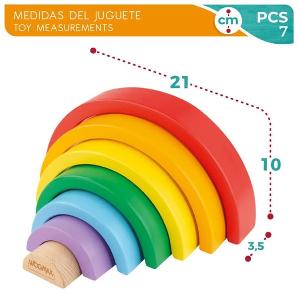 Ferdighetsspill Woomax Regnbue 21 x 10 x 3,5 cm (12 enheter)