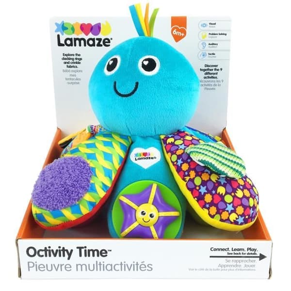 Multi-Activity Octopus - TOMY - Ringar, spegel, tandring, roliga ljud och Pouët-pouët