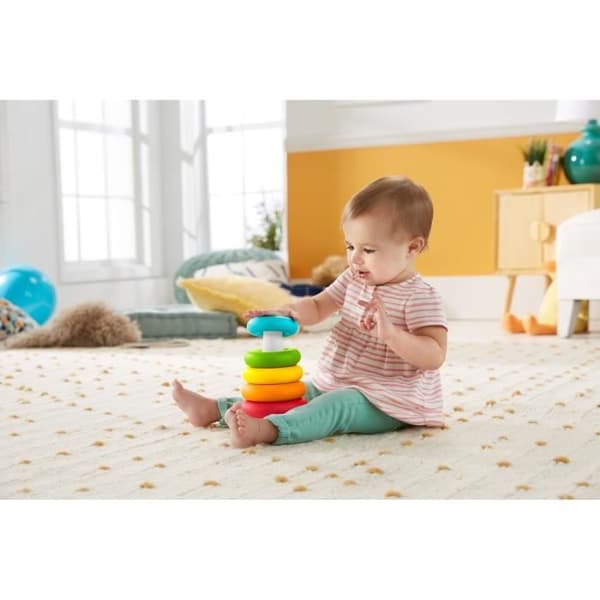 Fisher-Price biobaserad regnbågspyramid och formsorterare i plast - åldrar 6+