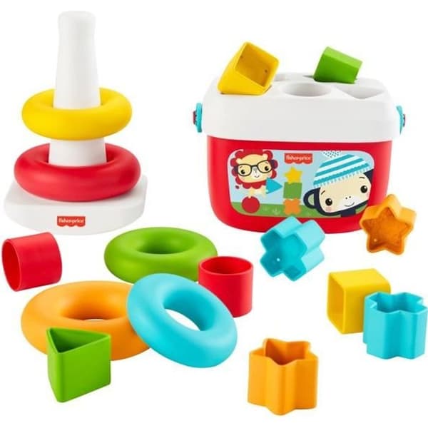 Fisher-Price biobaserad regnbågspyramid och formsorterare i plast - åldrar 6+