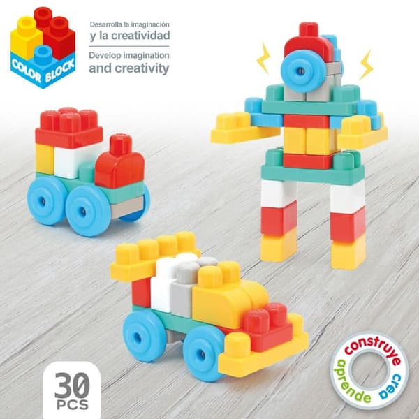 Byggeblokker Color Block Koffert Brannmann 30 Deler (2 enheter)