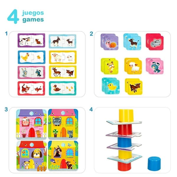 Puslespill Lisciani Giochi Carotina Baby 16 x 1 x 16,5 cm Gård 4-i-1 (12 enheter)