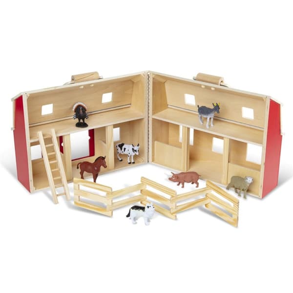 Melissa & Doug Ladugård i trä, vik och gå