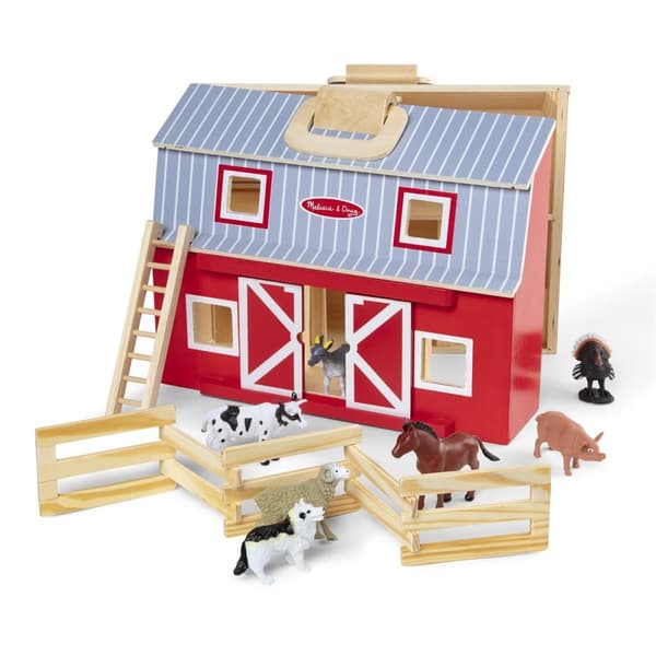 Melissa & Doug Ladugård i trä, vik och gå