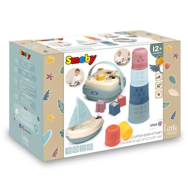 Little Smoby - Uppvaknande och badlåda - 3 uppvaknande spel - Från 12 månader - Tillverkad i Frankrike