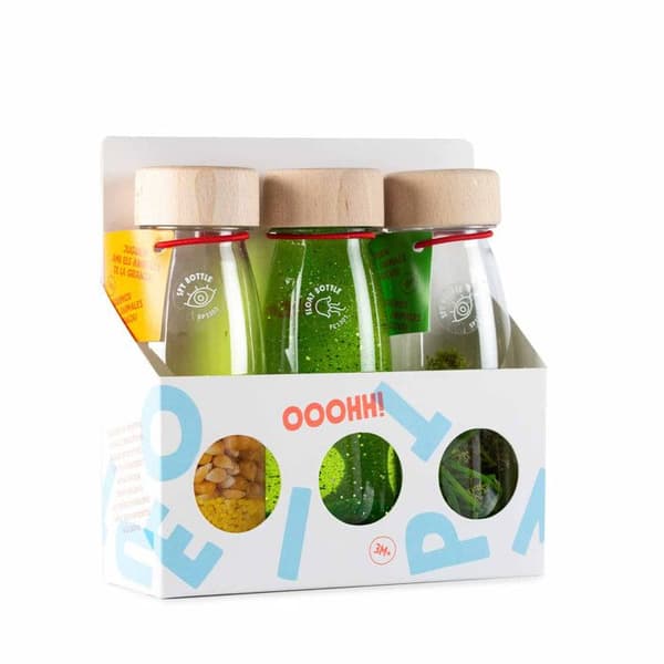 Sensoriska flaskor - Petit Boum - Life - Green - Baby - Musical - 3 månader