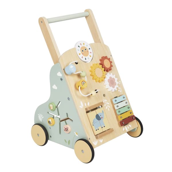 Tooky Toy Barnvagn av trä - Pastell | Vagn, gåvagn | Olika lekfunktioner, lära sig gåstol