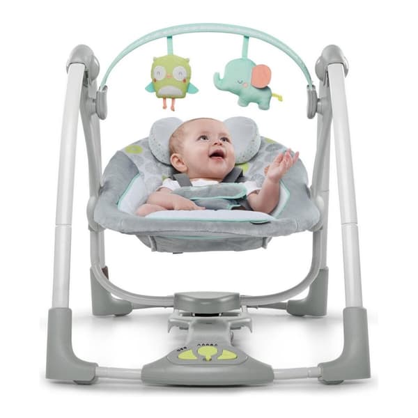 Gyngestol Ingenuity Compact Swing - Hugs & Hoots Hvid Grå