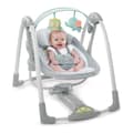 Miniatyrbillede 6 af 9: Gyngestol Ingenuity Compact Swing - Hugs & Hoots Hvid Grå