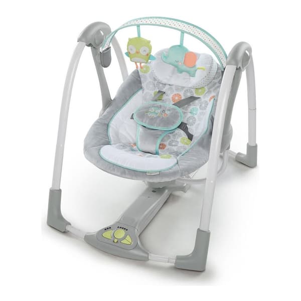 Gyngestol Ingenuity Compact Swing - Hugs & Hoots Hvid Grå