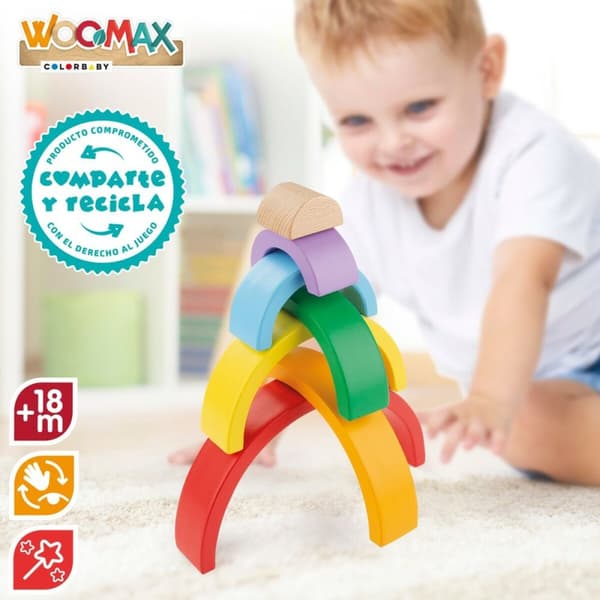 Færdighedsspil Woomax Regnbue 21 x 10 x 3,5 cm (12 enheder)