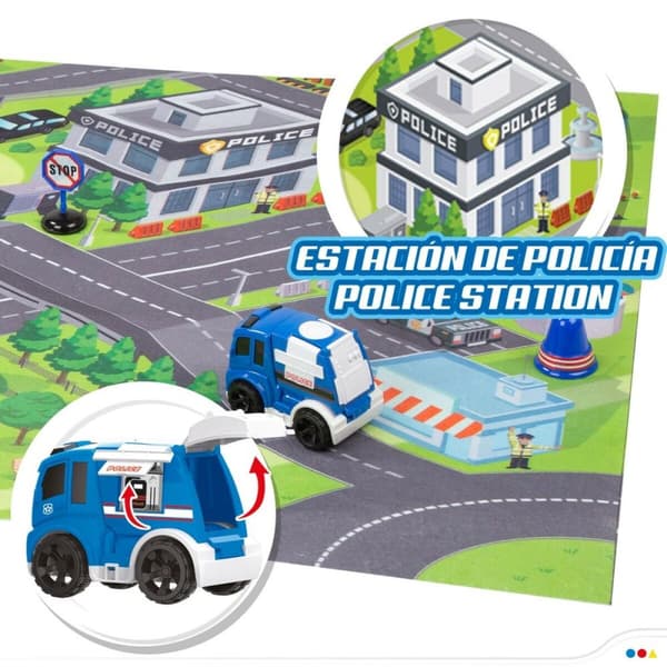 Leikkimatto Speed & Go Lisätarvikkeet Ajoneuvoja Tie Kangas Muovinen (6 osaa)