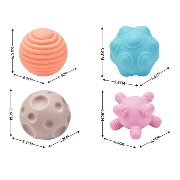 WOOPIE BABY Flexibel Sensorisk Kubsorterare för Barn Crazy Shapes 5 st