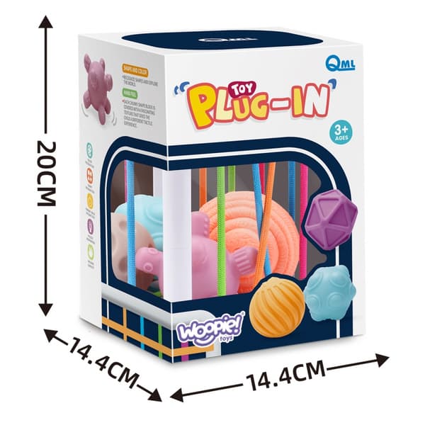 WOOPIE BABY Flexibel Sensorisk Kubsorterare för Barn Crazy Shapes 5 st
