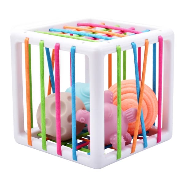 WOOPIE BABY Flexibel Sensorisk Kubsorterare för Barn Crazy Shapes 5 st