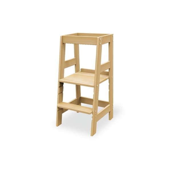 Rootz Learning Tower - Discovery Tower - Keittiön tuki - kiinteä pyökki puu - monipuolinen pudotussuoja - 40 cm x 47cm x 85cm