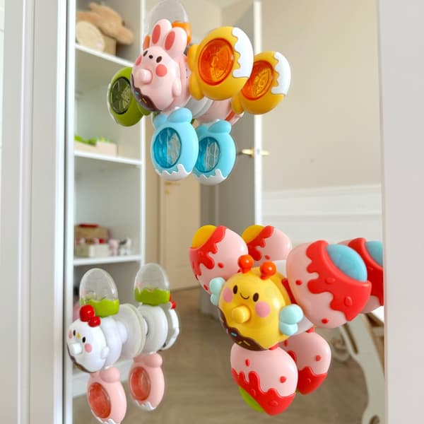 woopie baby spinner sensorisk legetøj bi kylling kanin udskiftelig 3 stk