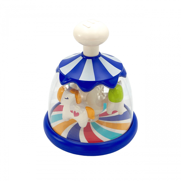 WOOPIE BABY Farverige heste Blå Karrusel Spinner