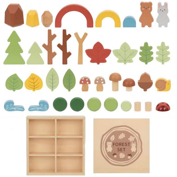 TOOKY TOY Metsäsetti Pino Palapeli Lohko Hahmot