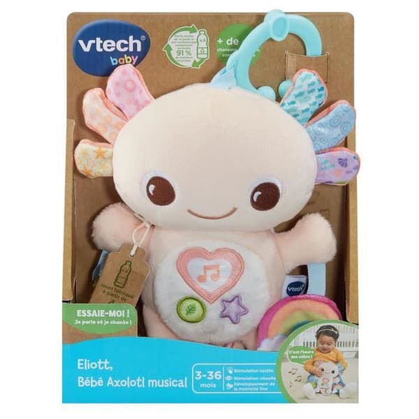 VTECH ELIOTT, BEBE AXOLOTL MUSICAL (ÅTERVINNING PLASTFLASKAR)