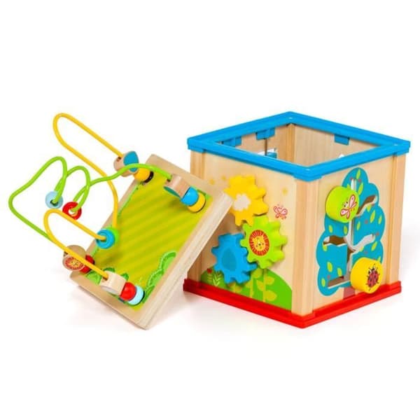 Molto aktivitetskub i trä - MOLTO - 5 delar - Flerfärgad - Baby