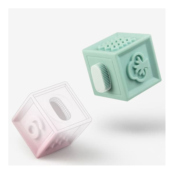 WOOPIE BABY Sensoriska Block Squeeze Pussel Ljud 12 st