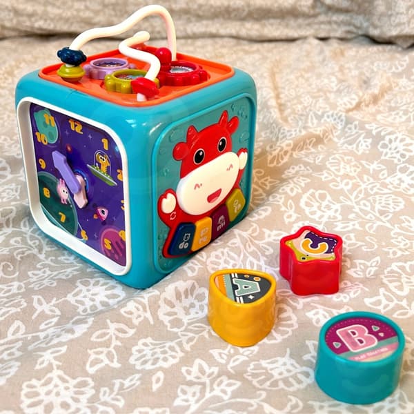 WOOPIE BABY Interaktiv Sensorisk Terning Pædagogisk Montessori Sorter 6 i 1