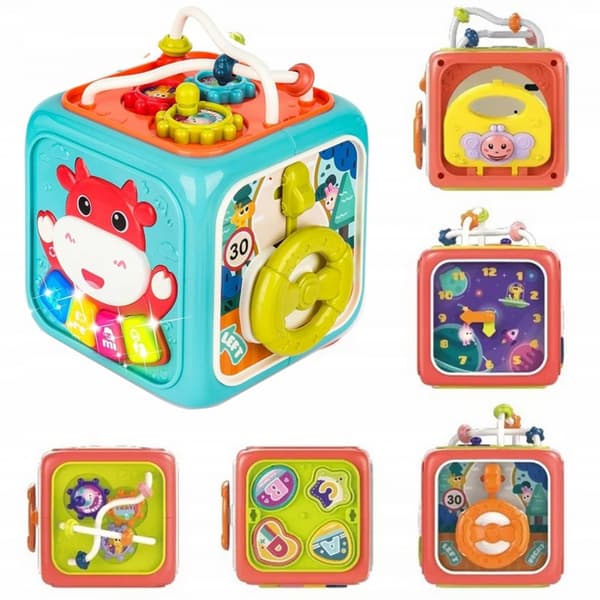 WOOPIE BABY Interaktiv Sensorisk Terning Pædagogisk Montessori Sorter 6 i 1
