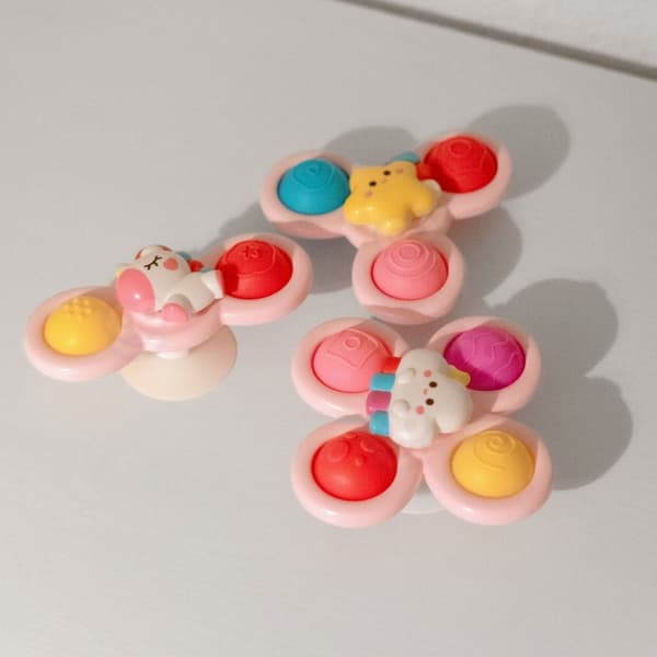 WOOPIE BABY Space Spinner Pop-it Sensorisk leksak Utbytbar 3 st Rosa.