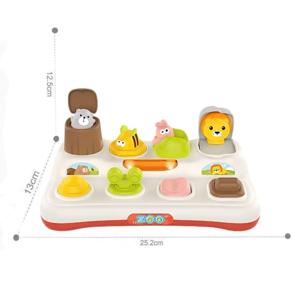WOOPIE BABY pædagogisk legetøj Pop Up Dyr ZOO Pop Up