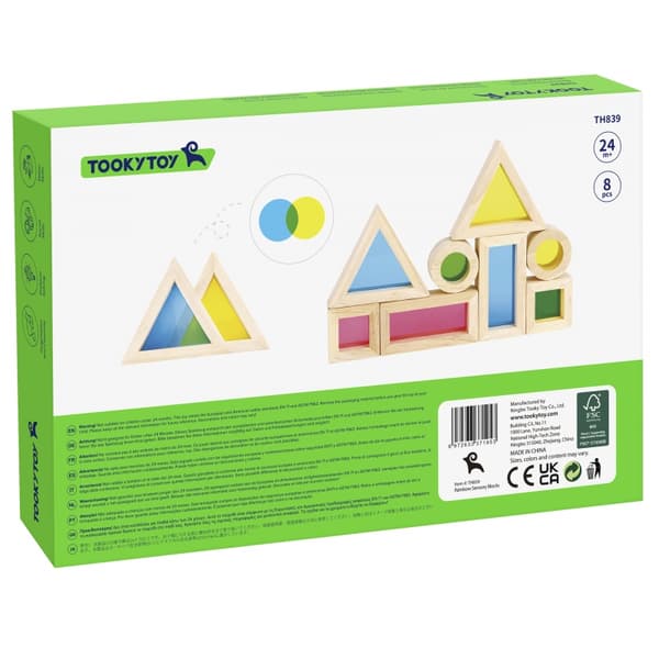 TOOKY TOY 8-osainen puunvärinen peililohkosarja FSC