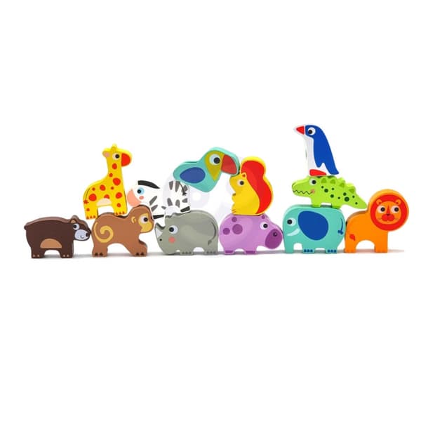 WOOPIE GREEN Puupalikat Safari Animals ZOO 13 kpl