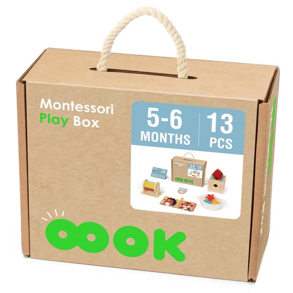 TOOKY TOY Box XXL Montessori Educational 6 in 1 Sensory Box 5-6 kuukautta
