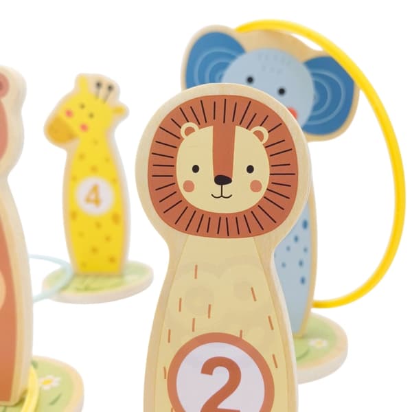 TOOKY TOY Kasta på målet Träfärdighetsspel Ringar 15 st
