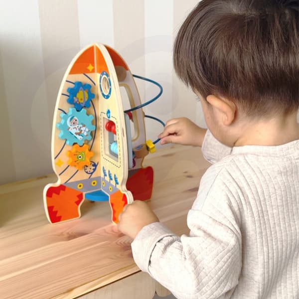 TOOKY TOY Stort pædagogisk legetøj Multifunktionel træraket