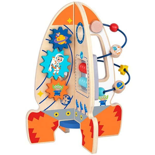 TOOKY TOY Stort pædagogisk legetøj Multifunktionel træraket