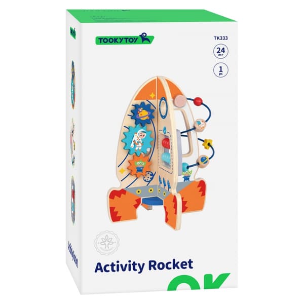 TOOKY TOY Stort pædagogisk legetøj Multifunktionel træraket