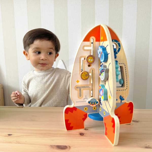 TOOKY TOY Stort pædagogisk legetøj Multifunktionel træraket