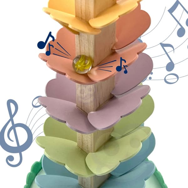 WOOPIE GREEN Träbollsbana Musikal Regnbågsträd Montessori FSC