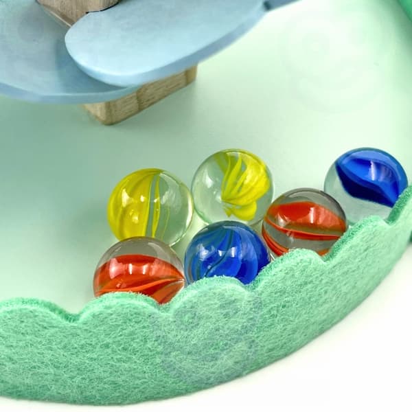 WOOPIE GREEN Träbollsbana Musikal Regnbågsträd Montessori FSC